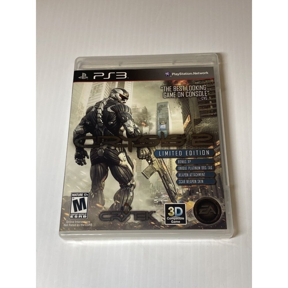 Crysis 2 - Limited Edition (Sony PlayStation 3, 2011) - With Manual